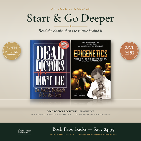 Dead Doctors Don't Lie and Epigenetics paperback pair by Dr. Wallach, Youngevity