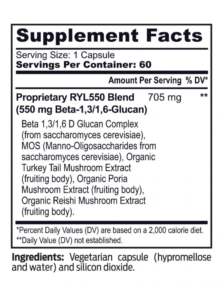 RYL BETA550 (Beta-1, 3/1, 6-Glucan) - 12 Pack